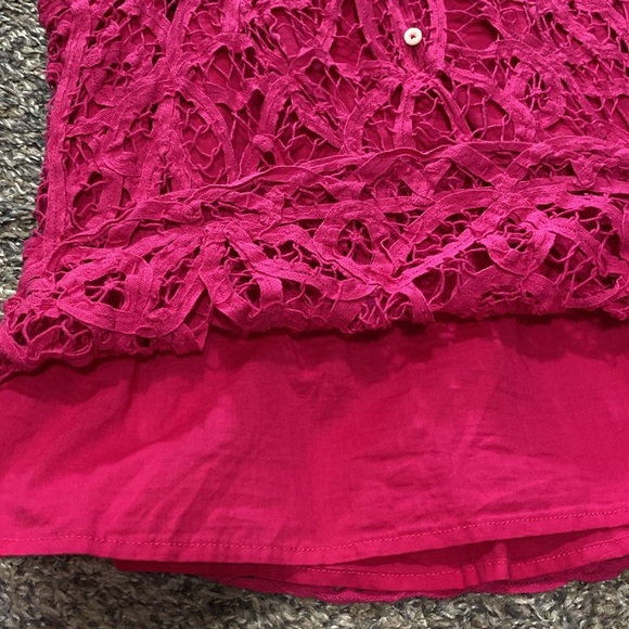 Bright Pink Lace Tank by Hollister - Picture 3 of 5